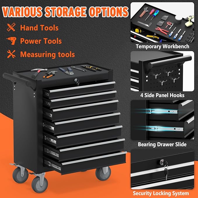 7-Drawer Rolling Tool Chest - Image 5