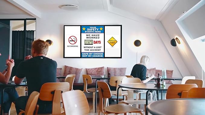 Battery Operated Custom Safety Digital Scoreboard 20" × 28" | Indoor Digital - Image 6