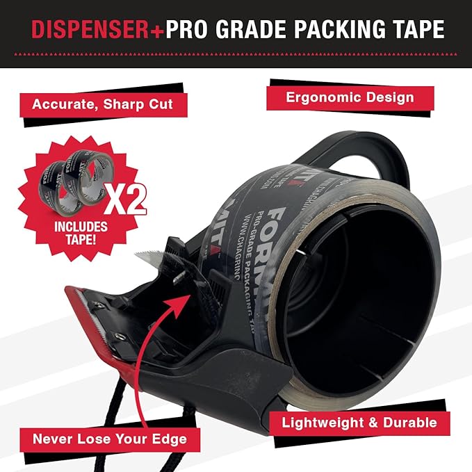 Clear Packing Tape with Dispenser - Image 2