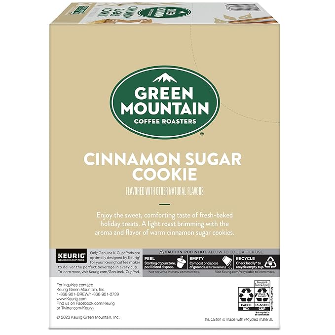 Green Mountain Coffee Roasters Cinnamon Sugar Cookie Keurig Single-Serve K-Cup - Image 14