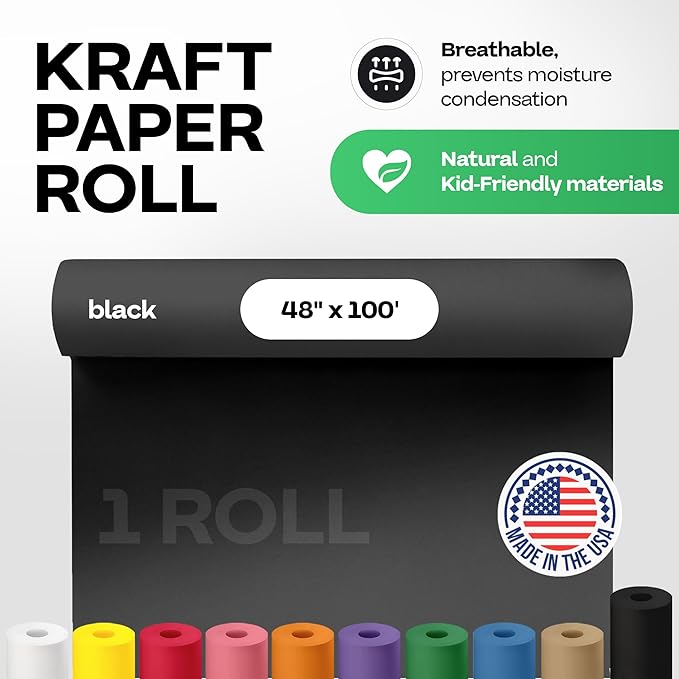 Black Paper Roll 48" x 1200" - Image 2