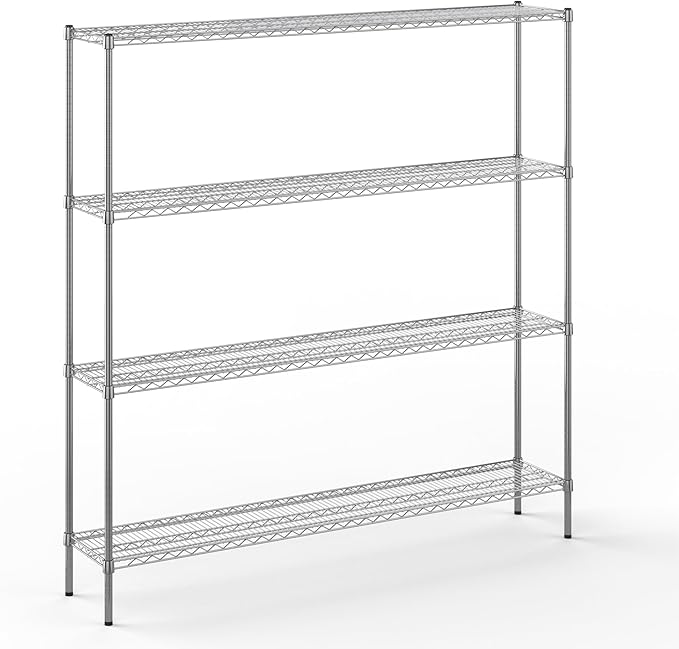 14" Deep x 72" Wide x 74" Height Wire Shelving Kit | 4-Tier | NSF Commercial by Regal+Altair