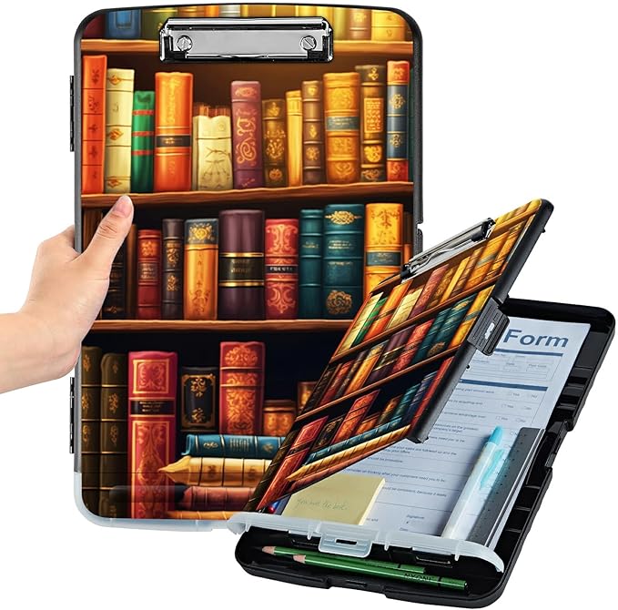 File Clipboard Storage with Pen Holder High Capacity Plastic Nursing Clipboards by DIGTIALL