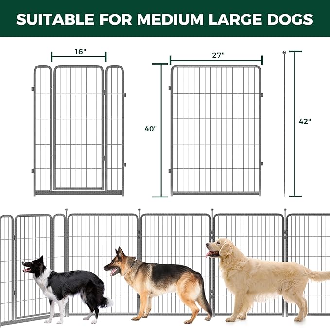 FXW Garden Fence Outdoor for The Yard – 40in x 72.9ft Heavy Duty Metal Animal - Image 2