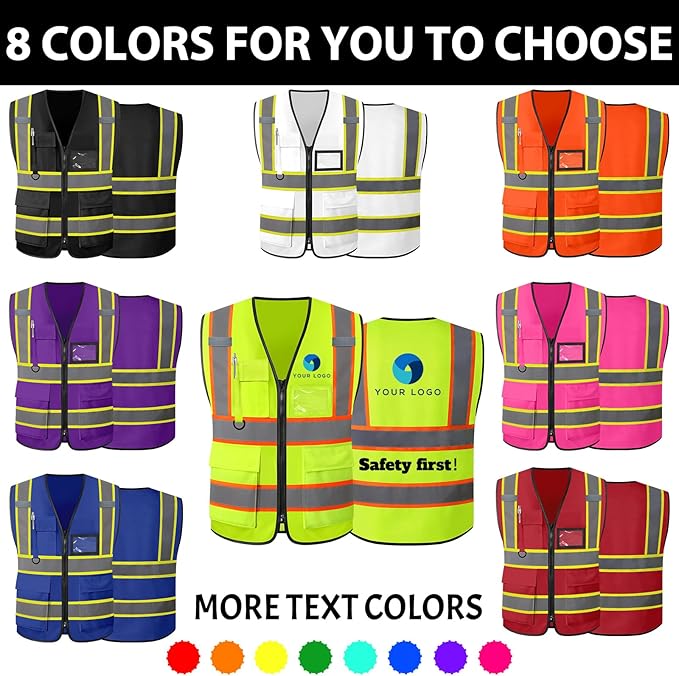 Custom Safety Vest High Visibility Reflective Vests - Image 2
