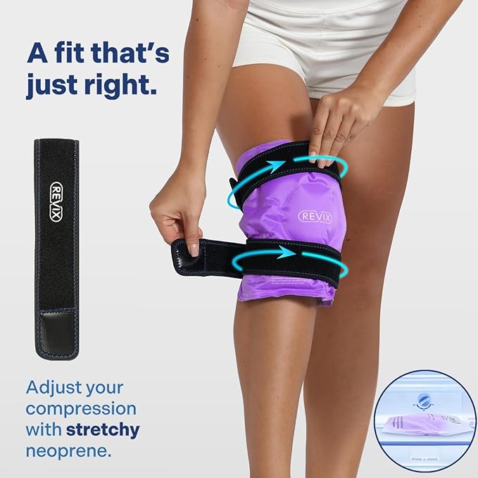 REVIX Knee Ice Pack for Injuries Reusable, Gel Ice Wrap - Image 6