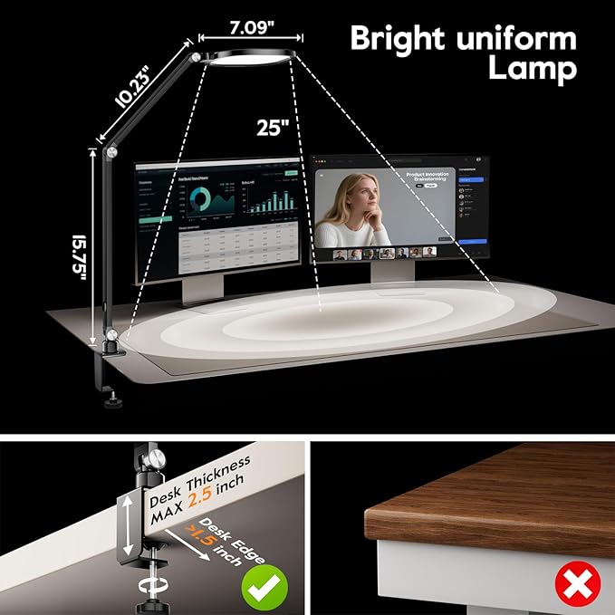 Desk Lamps for Home Office, Eye-Caring Led Desk Light - Image 7