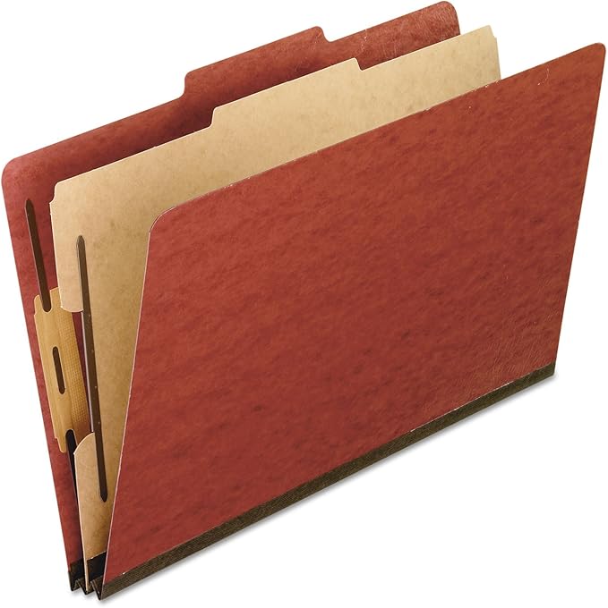 Pendaflex Pressboard Classification File Folders, 1 Divider, 2/5 Tab Cut by Pendaflex