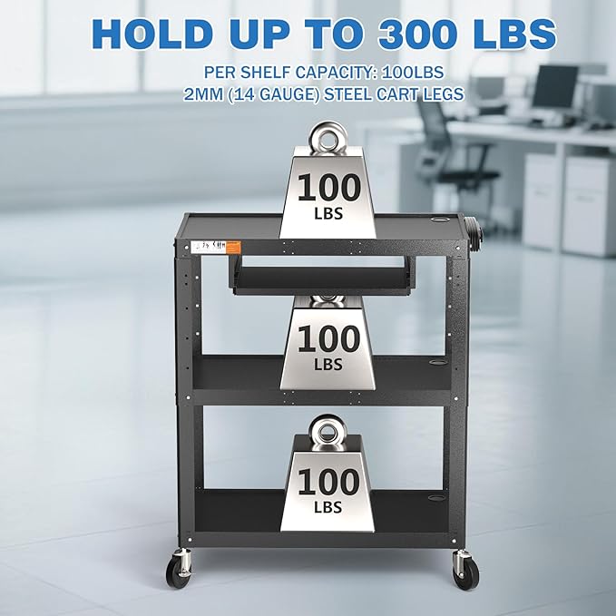 Extra Large Rolling Computer Cart - Image 6
