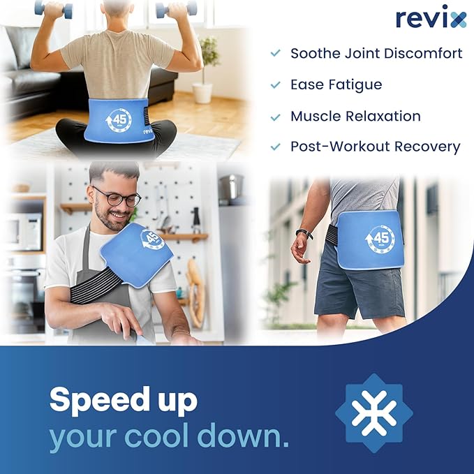 REVIX Large Gel Ice Packs Reusable, 45-Minutes of Long Lasting Cold Packs - Image 5