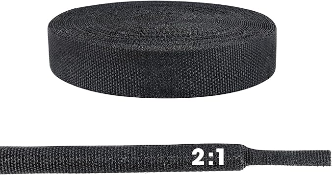 2 in 1 Ratio Braided Cable Sleeve Fabric Heat Shrink 3/8" by Sunnarepoon
