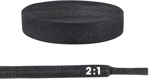 2 in 1 Ratio Braided Cable Sleeve Fabric Heat Shrink 3/8" by Sunnarepoon