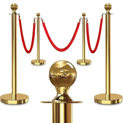 4PCS Gold Stanchions Posts by Focusonmodernpracticalhome