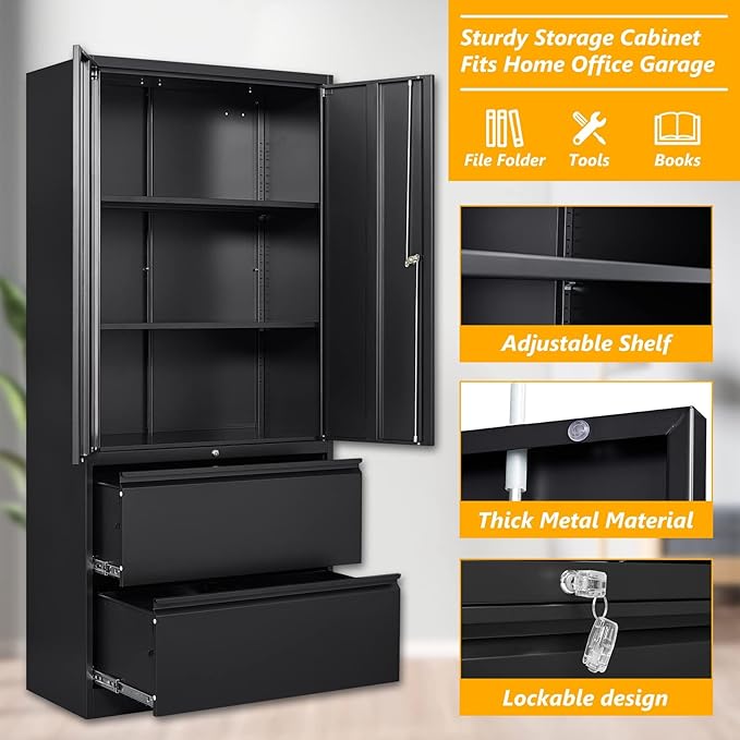 STANI 2 Drawer Lateral File Cabinet - Image 8