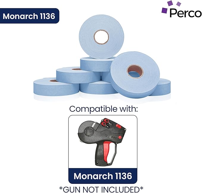 Perco Blue Pricing Labels for Monarch 1136 Price Gun - Image 2