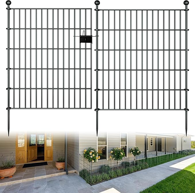 10 Panels Garden Fence Dog Fence Outdoor by richmen