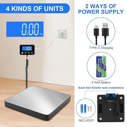Digital Shipping Scale, 5g High Accuracy 440 lb Postal Scale - Image 6