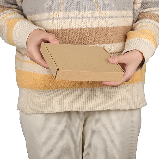PHAREGE 7x5x1 Inch Shipping Boxes 100 Pack Brown, Tab Lock Tuck Top Mailer Boxes - Image 4