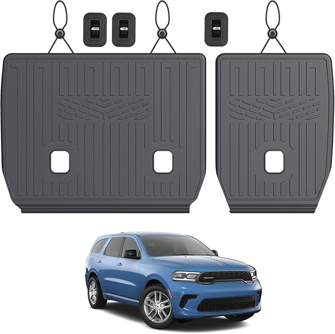 Kick Mats Backrest Mats for 2016-2025 2026 Dodge Durango 7 Seats Bench Seat Car by JOULARISE