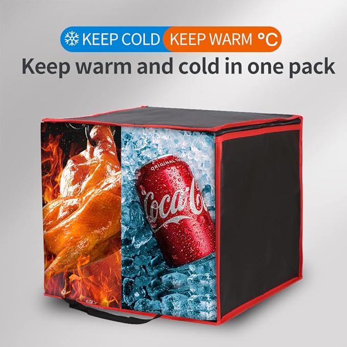 Bodaon Insulated Pizza Delivery Bag, Commercial Delivery Bag, Food Warmers - Image 3