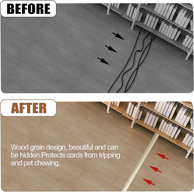MYFAMIREA 3.3FT Floor Cord Cover - Image 6