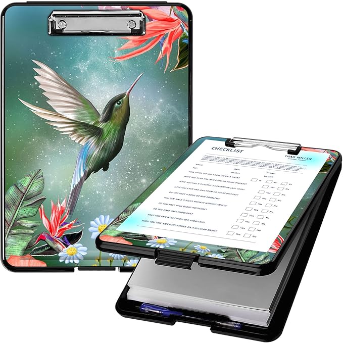Clipboard with Storage, High Capacity Plastic Storage Clipboard with Low by Qindaiwen