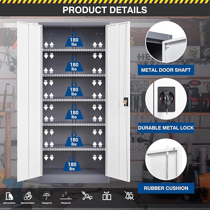 Metal Storage Cabinet-72” Tall Steel File Cabinets - Image 7