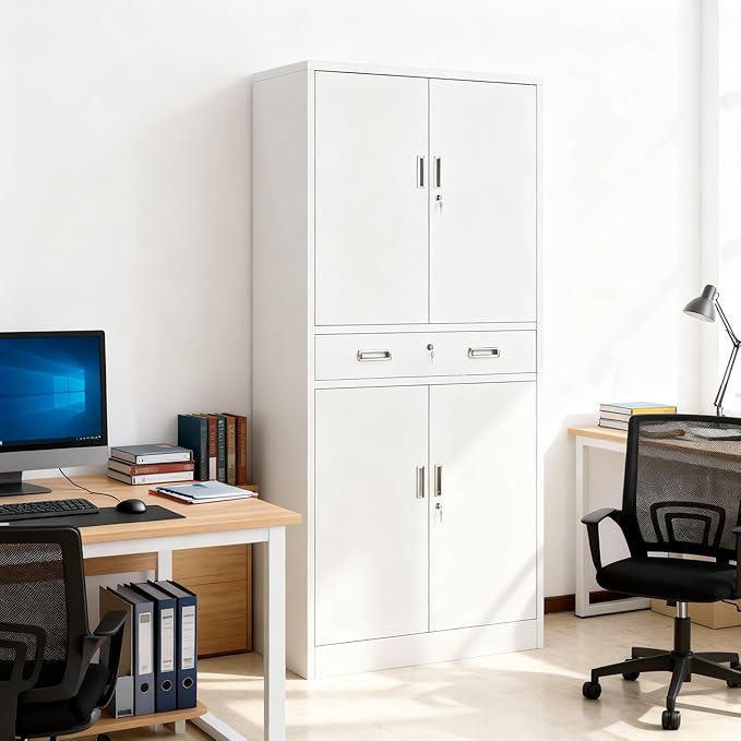 BESFUR 71" H Metal Storage Cabinet - Image 2