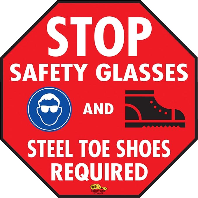 Mighty Line Stop Floor Sign Sticker by MightyLine
