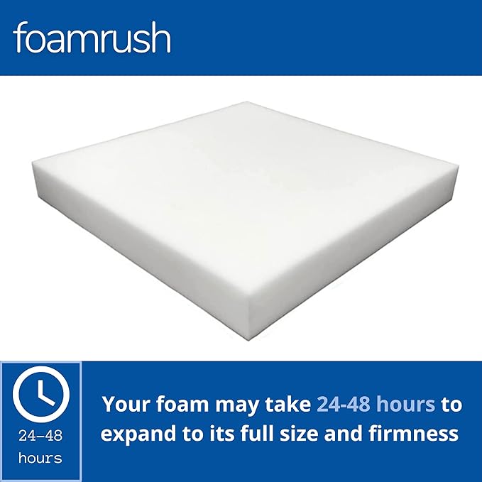 FoamRush 12" x 24" x 72" High Density Upholstery Foam Cushion Made in USA Fast - Image 2