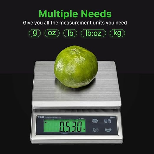 Polit Sun IP65 Waterproof Rechargeable Food Scale — 13lb/6kg High-Precision - Image 3
