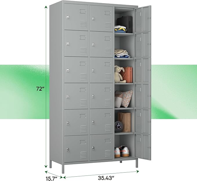 72" inch Employee Locker, Tall Metal Locker - Image 3