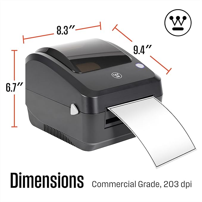 Westinghouse Thermal Shipping Label Printer USB, 4x6 Label Commercial Grade - Image 13