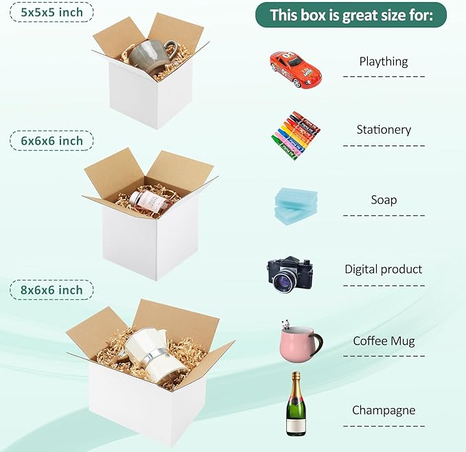 Eupako 30 Pack Small Shipping Boxes Assorted Sizes, Cardboard Boxes - Image 3