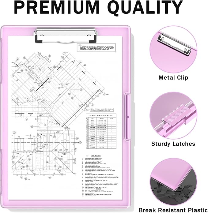 Rimilak Plastic Clipboard with Storage, Side Opening with 2 Compartment - Image 4