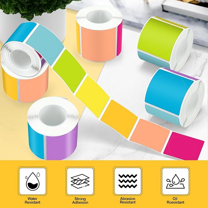 Ctosree 500 Pcs/ 1 Roll Thermal Sticker Labels Self Adhesive Direct Thermal - Image 4