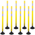 OrangeStar 8 Pack Delineator Post 48" Yellow Traffic Delineator Cones by OrangeStar