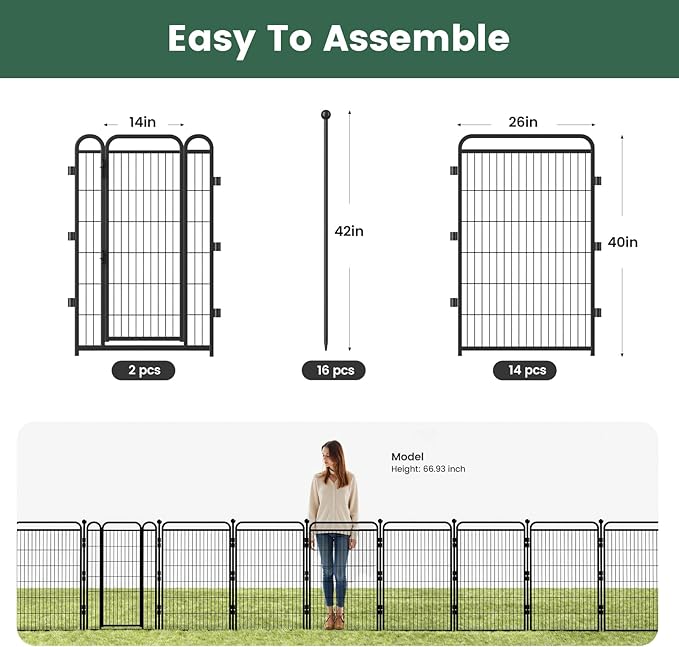 32 in Decorative Garden Fence Outdoor - Image 4