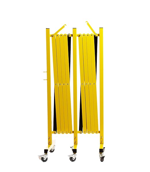 Trafford Industrial Expandable Metal Barricade, 16 Feet, Mobile Safety Barrier - Image 4