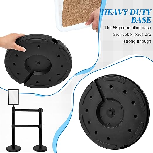 Therwen 6 Pcs Double Retractable Belt Barrier - Image 5