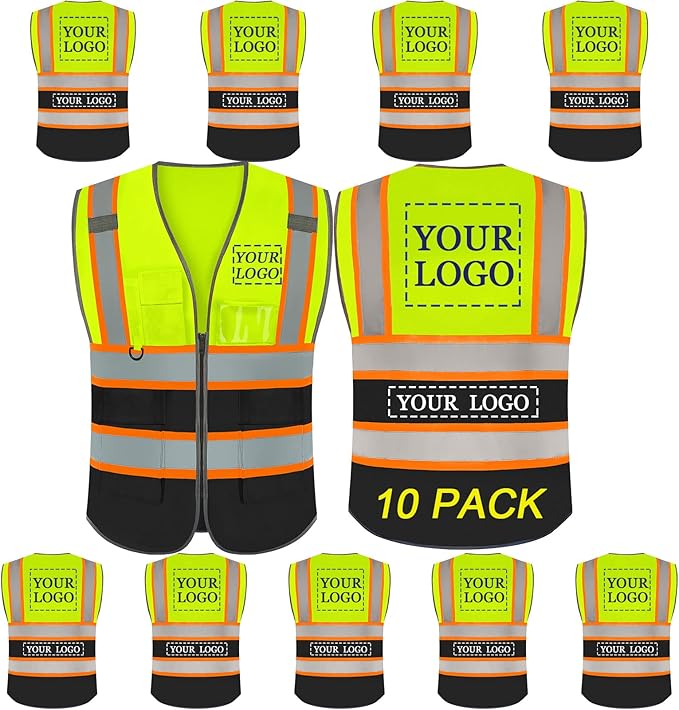 BeautyWill Custom Logo Safety Vest Class2 High Visibility Reflective Vest by BeautyWill