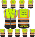 BeautyWill Custom Logo Safety Vest Class2 High Visibility Reflective Vest by BeautyWill
