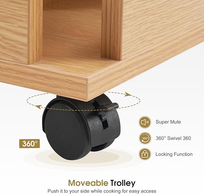 BarberPub Multi-Functional Kitchen Trolley - Image 8