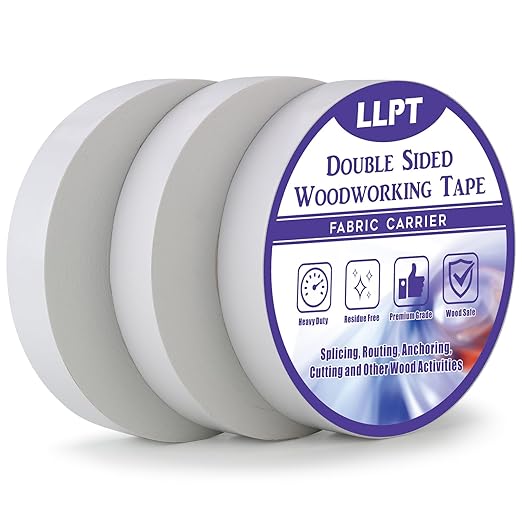 LLPT Double Sided Woodworking Tape 1" x 90Ft Each 3 Pack Double Face Turner by LLPT-AllAboutAdhesiveTapes