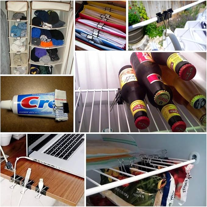 Binder Clips Paper Clamp for Paper-130 Pcs Clips Paper Binder Assorted Sizes - Image 6