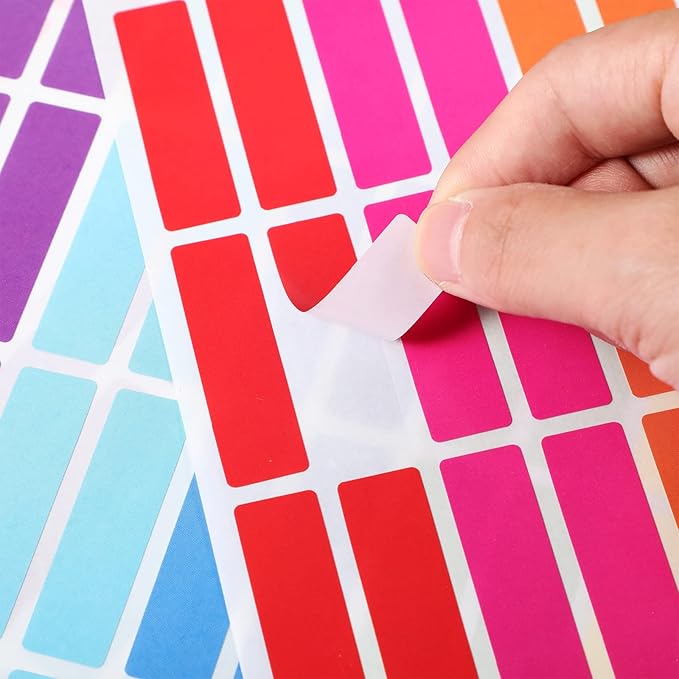 Tallew 2800Pieces 10 Color Coding Labels Rectangle Colored Stickers Assorted - Image 4