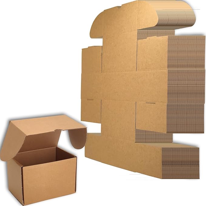 6x4x4 inches Small Shipping Boxes Set of 25 by Lmuze