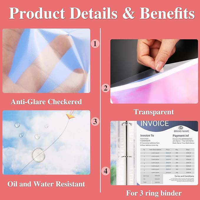 900 Pack Sheet Protectors 8.5 x 11 inch Clear Page Protectors - Image 5