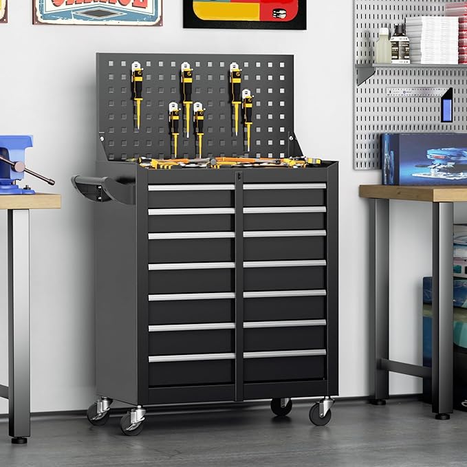 Greenvelly 7-Drawer Metal Tool Chest, Rolling Tool Chest - Image 2