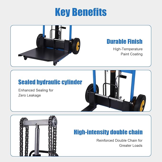 Hydraulic Material Lift Pallet Truck, Pallet Jack Table Cart - Image 5